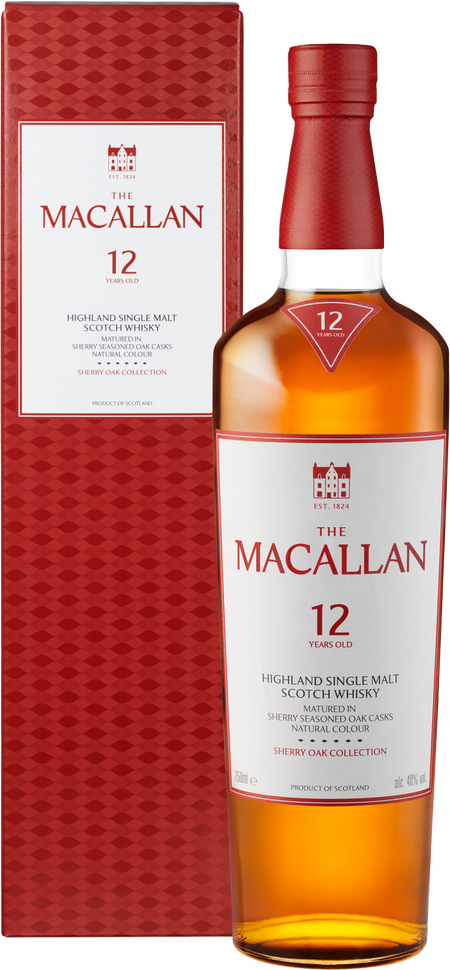 The Macallan 12 Year Old Sherry Oak Single Malt Scotch Whisky (700mL)