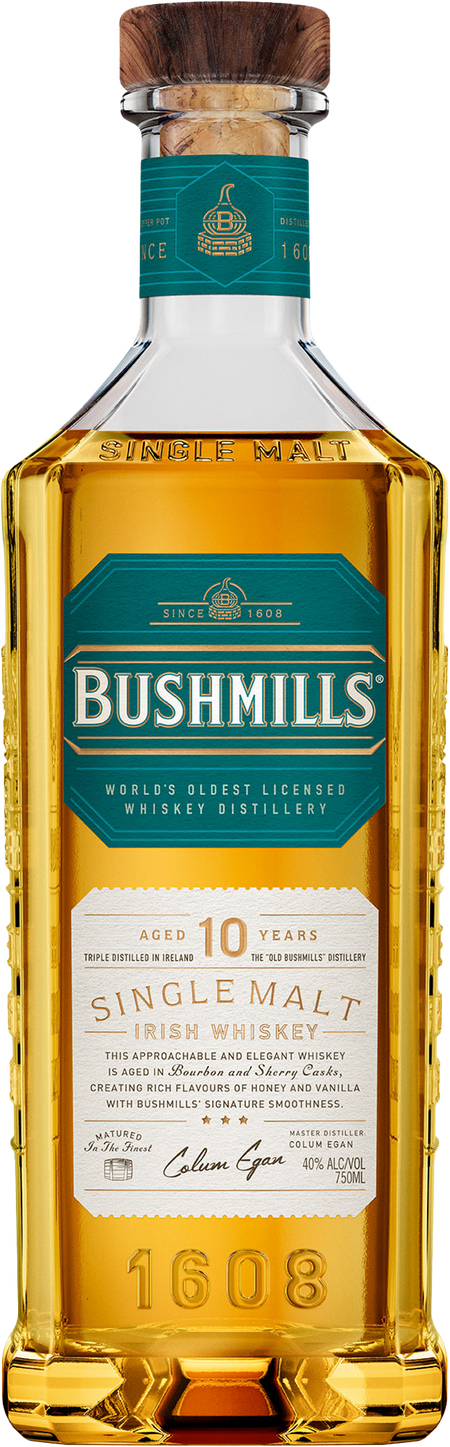 Bushmills 10 Year Old Single Malt Irish Whiskey (700mL)