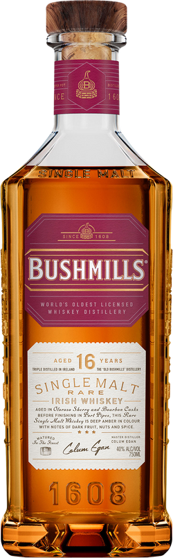 Bushmills 16 Year Old Single Malt Irish Whiskey (700mL)