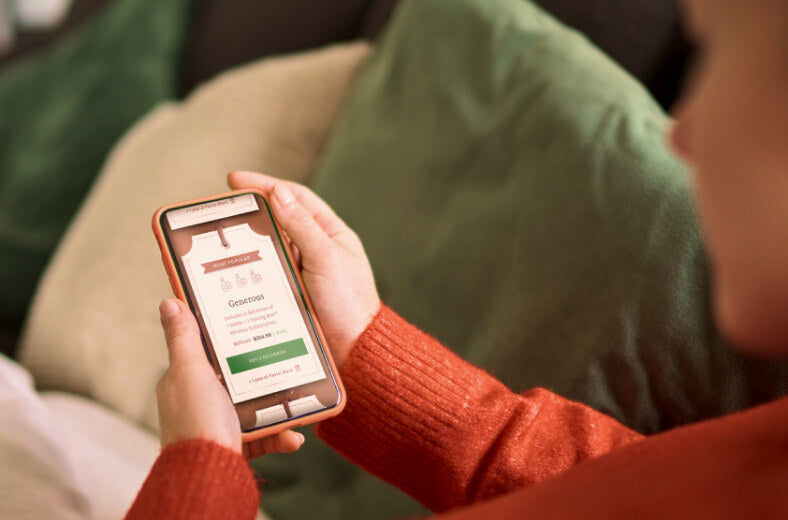 Choose the subscription plan and personalize the gift quick and easy.