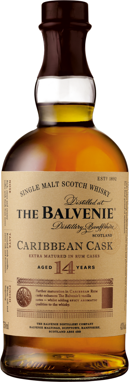 The Balvenie Caribbean Cask 14 Year Old Single Malt Scotch Whisky (700mL)