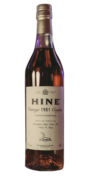 Hine Vintage 1981 Cognac Grande Champagne (Landed 1987 - Bottled 2002) (700mL)