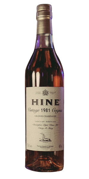 Hine Vintage 1981 Cognac Grande Champagne (Landed 1987 - Bottled 2002)