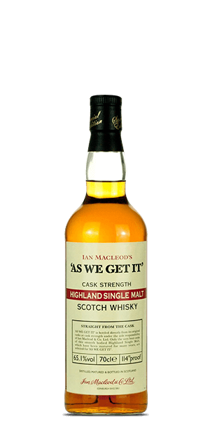 Ian MacLeod's "As We Get It" Highland Single Malt (700mL)
