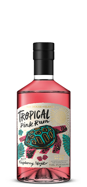 House of Elrick Tropical Pink Rum with Raspberry Mojito