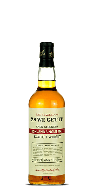 Ian MacLeod's "As We Get It" Cask Strength Islay Single Malt Scotch Whisky (700mL)
